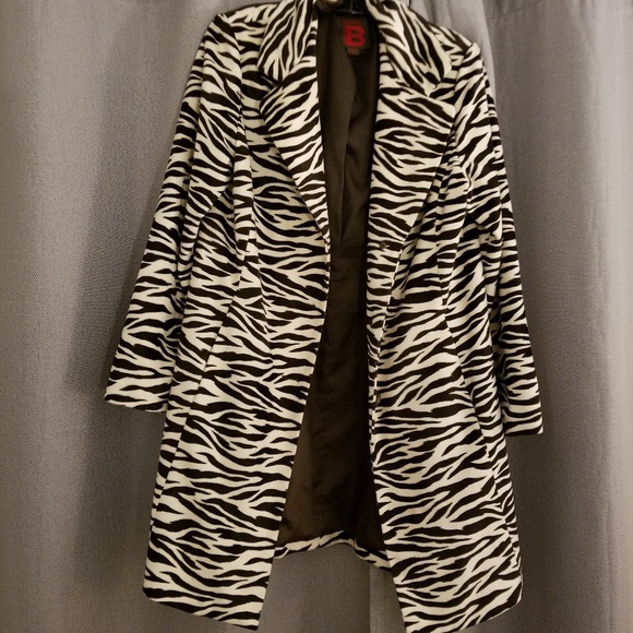 Dark Chocolate Zebra Striped Car Coat - Picture 2 of 3